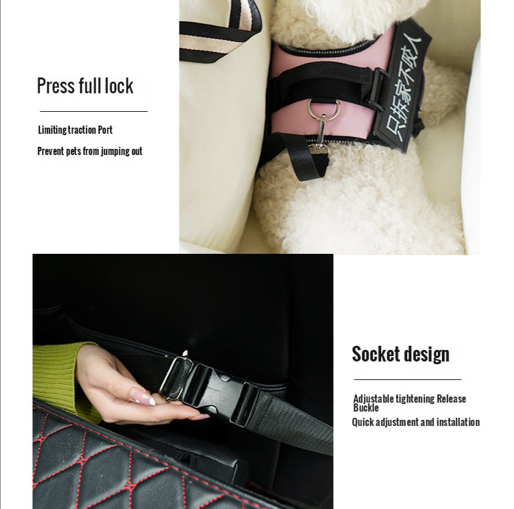 Waterproof dog car seat bed lock to harness