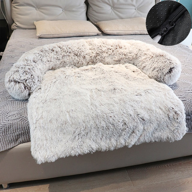 Plush Dog Bed with Removable and Machine Washable Cover