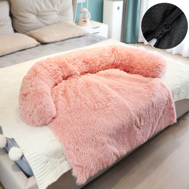 Plush Dog Bed with Removable and Machine Washable Cover