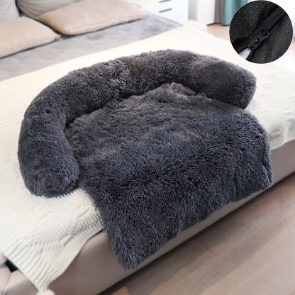 Plush Dog Bed with Removable and Machine Washable Cover